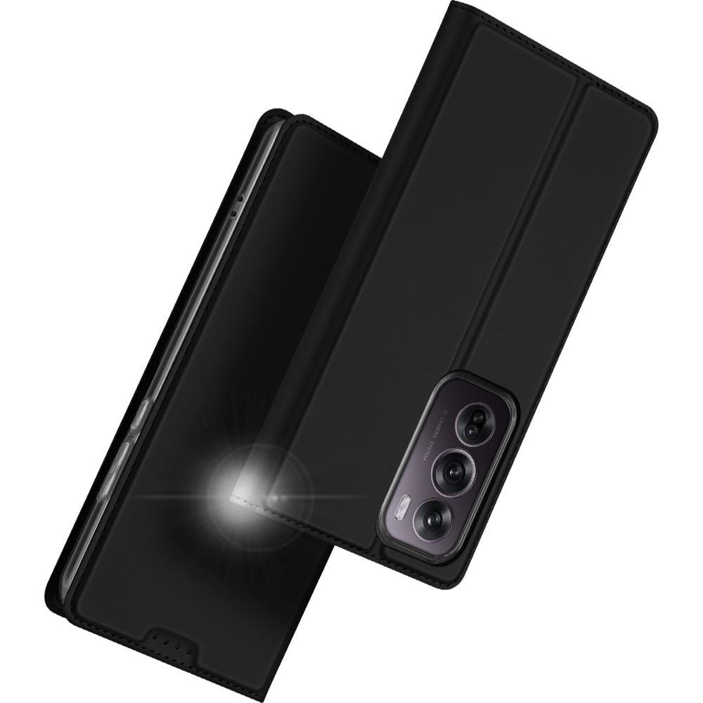 Etui z klapką Dux Ducis Skin Pro do Oppo Reno12 Pro, czarne